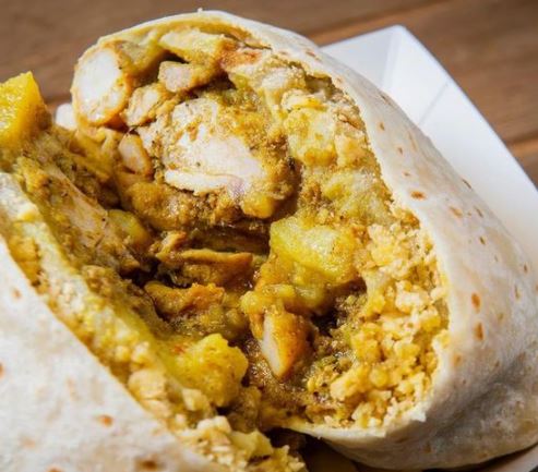 Chicken Curry Roti Wrap