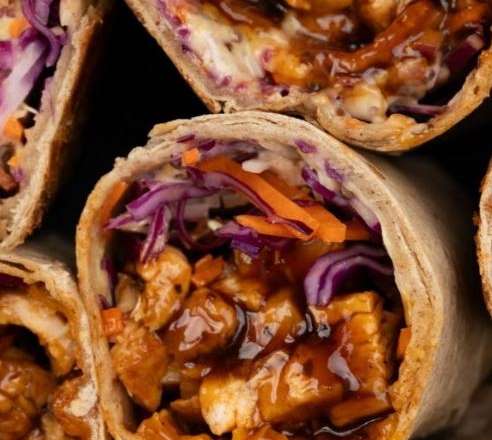 Shredded Smoked Jerk Chicken Wrap