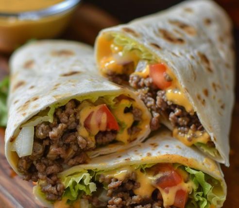 Shredded Spiced Beef Wrap